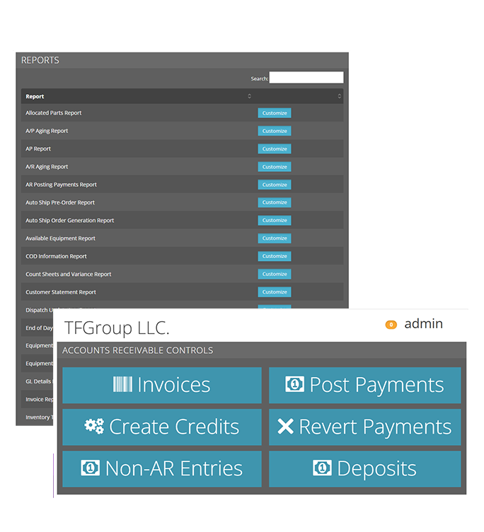 Invoicing System and Dispatch System for TFG Companies